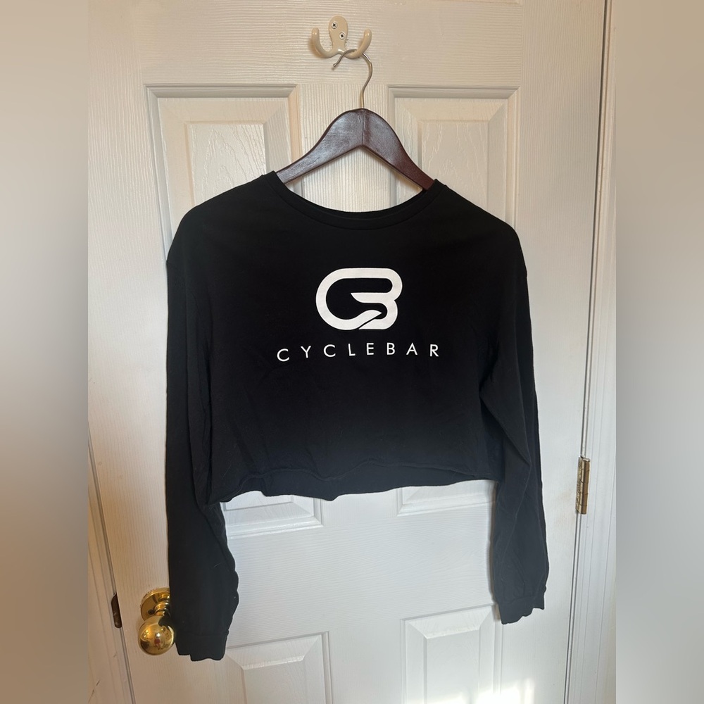 CycleBar Black Cropped Long Sleeve